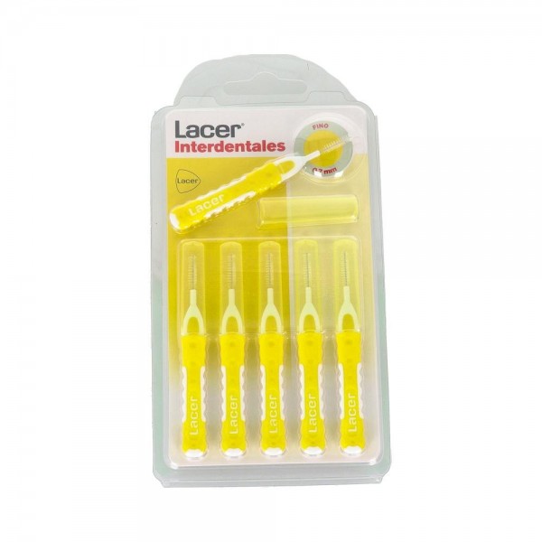 CEPILLO INTERDENTAL LACER FINO RECTO AMARILLO 6 U